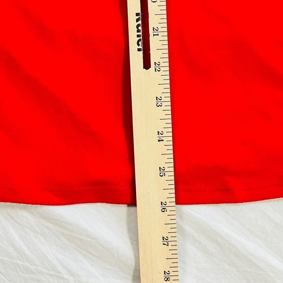 Women's Elle Ruffle Statement Long Sleeve Top Boho Stretch Red Size Large - Picture 8 of 9